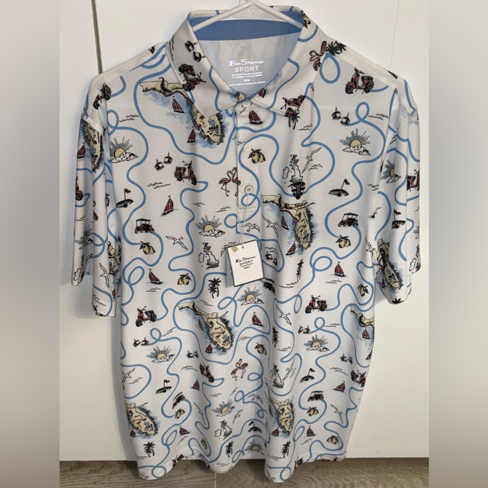 Ben Sherman Golf Men’s Florida Polo Shirt | New with Tag! | Fit For Your Game!⛳️